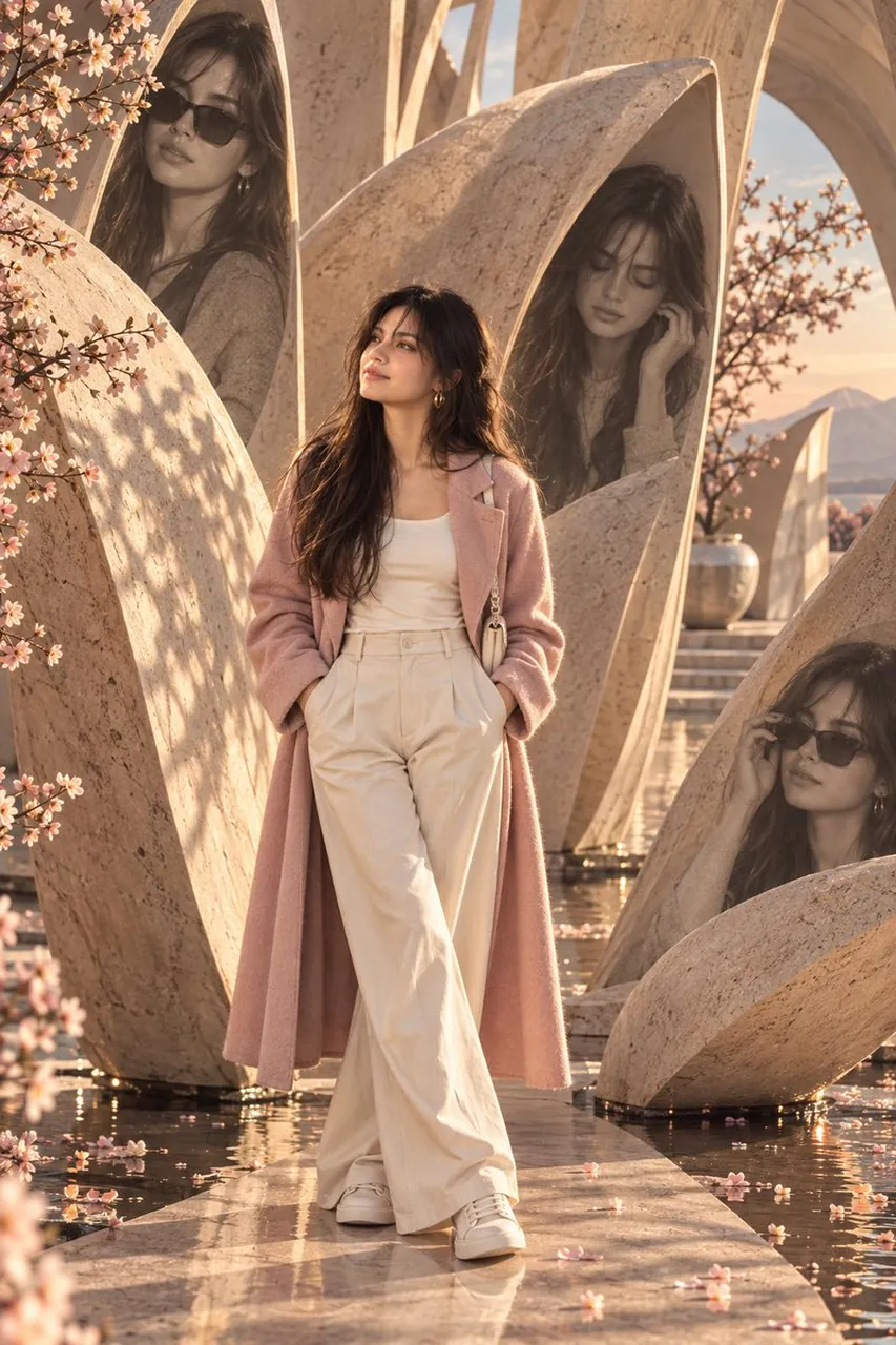 Vertical 2:3 ultra-photorealistic luxury fashion campaign photograph.