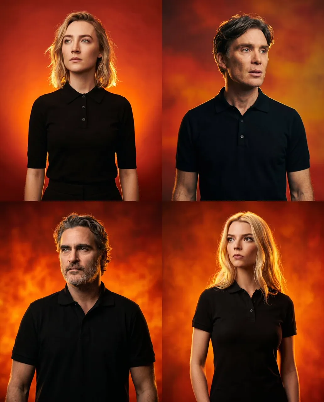 Vibrant Celebrity Studio Portrait