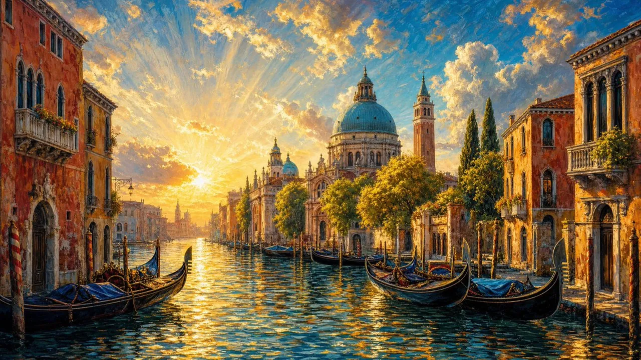 Venice at golden hour.