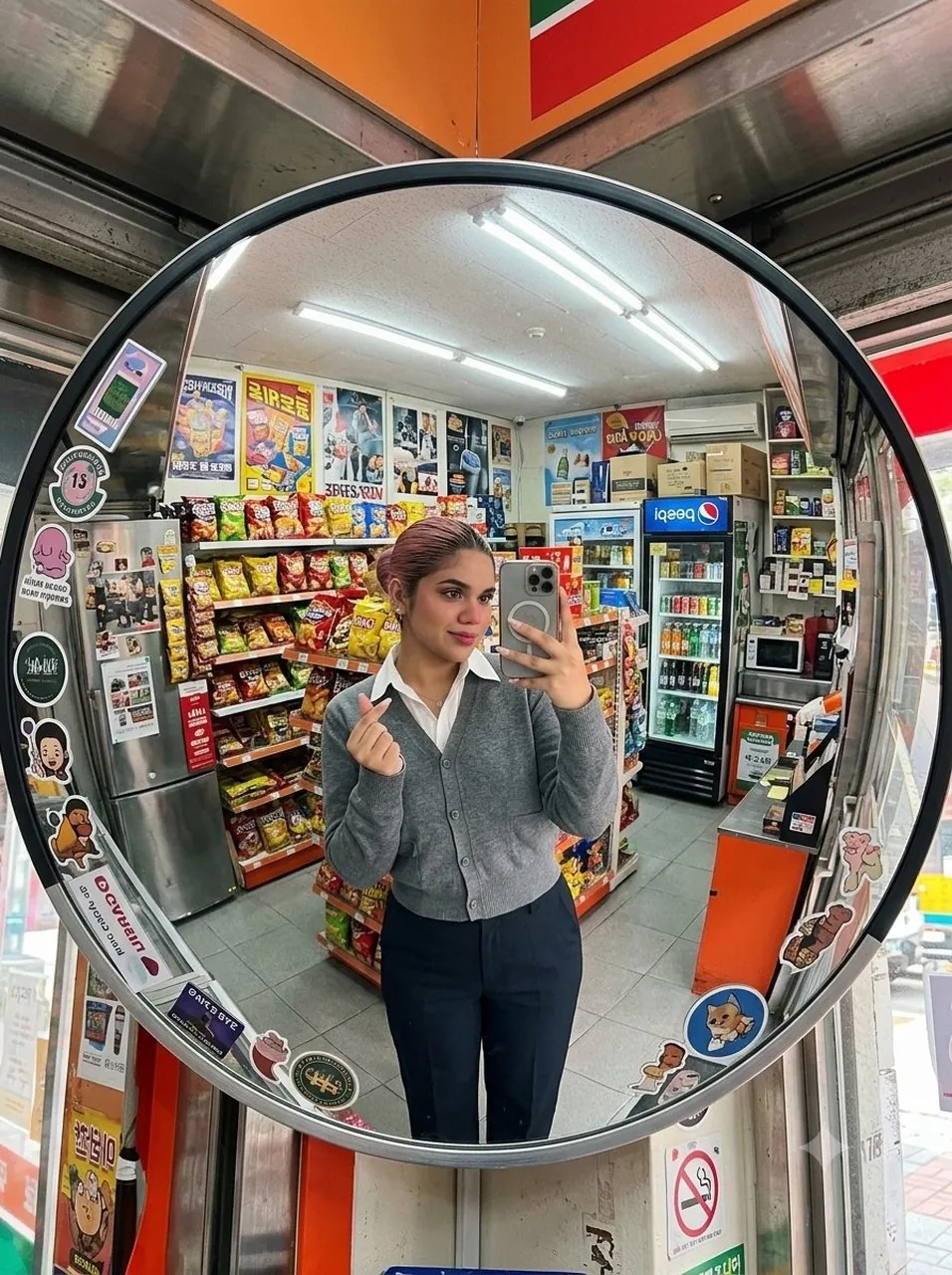 Late night snacks and convex mirror angles