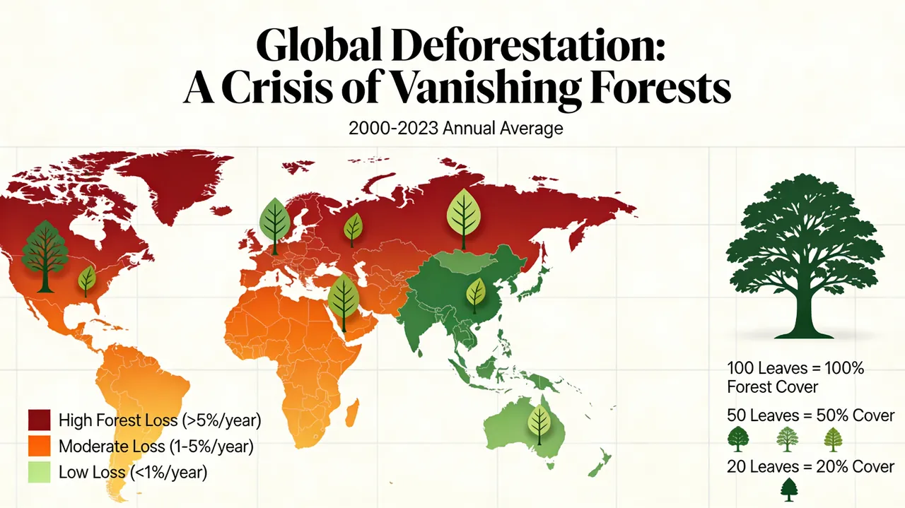 Datenvisualisierung zur globalen Entwaldung