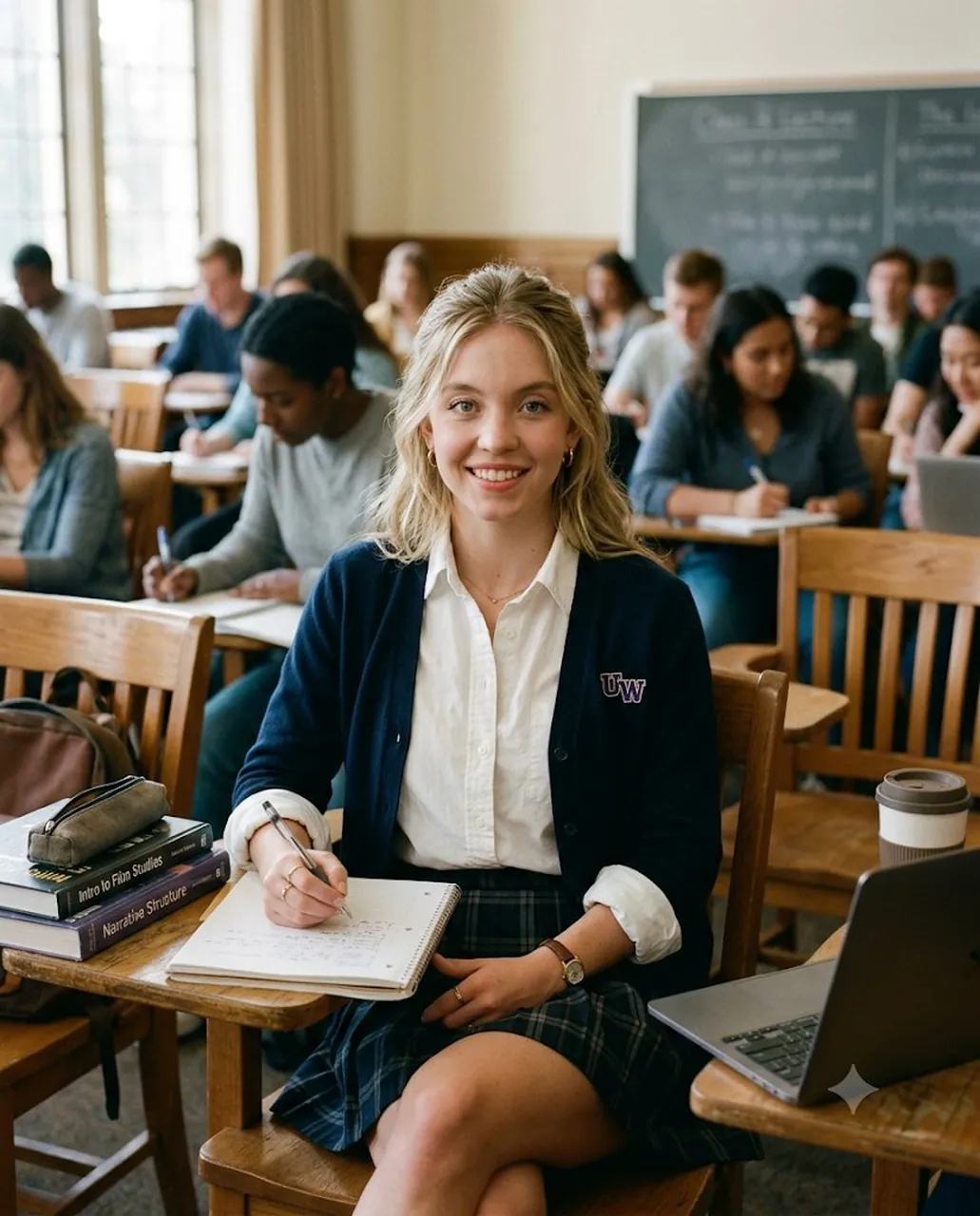 Stylish College Student Portrait
