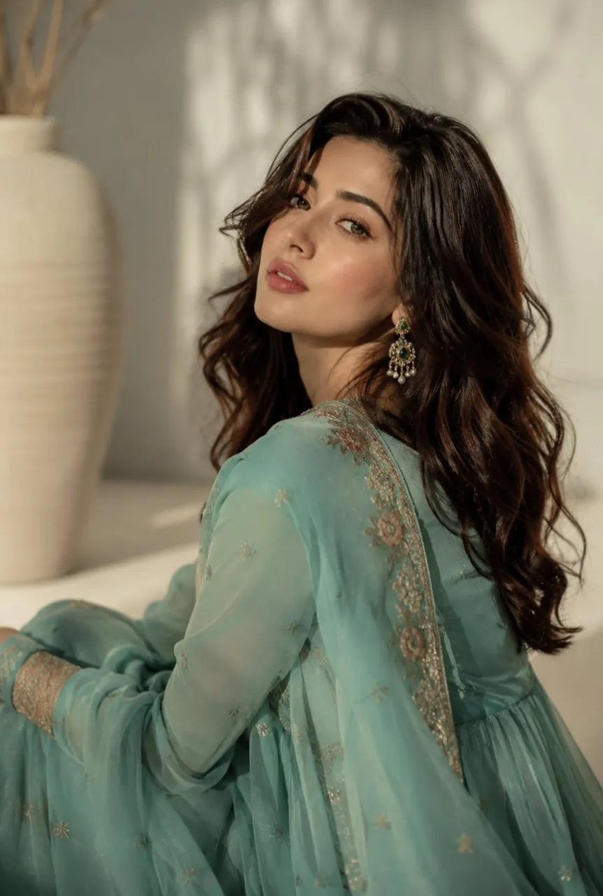 Soft light, striking traditional beauty.