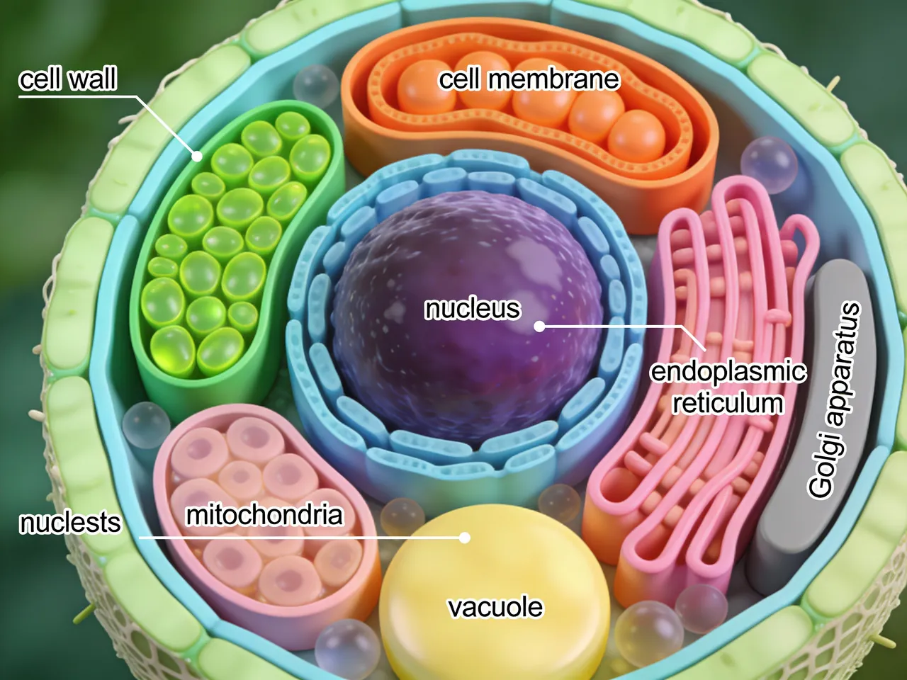 科学植物细胞插图