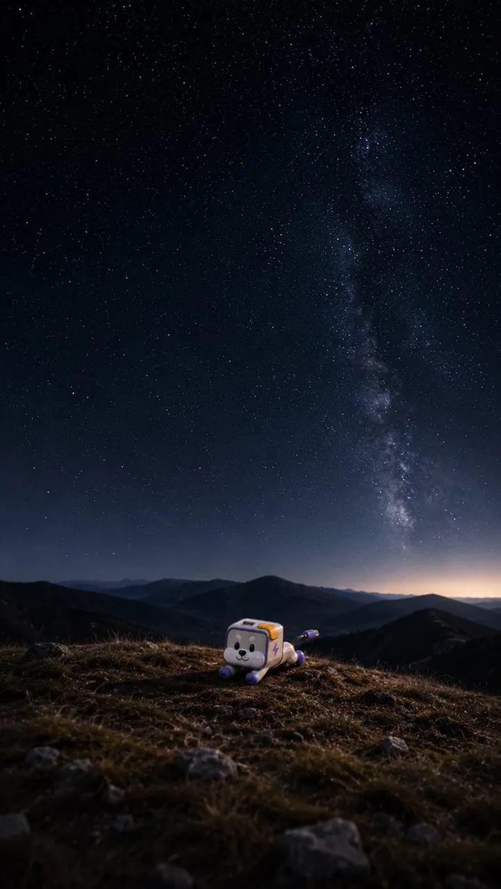 3D Character Night Sky Wallpaper