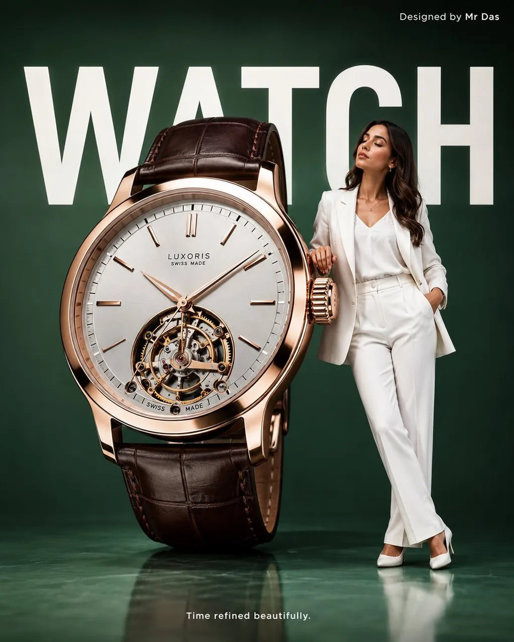 Minimalist commercial ad featuring an oversized premium luxury