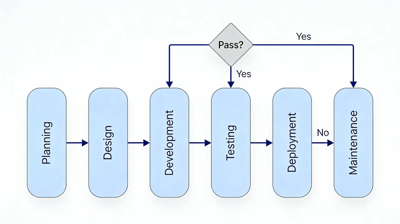 Professionelles SDLC-Flussdiagramm