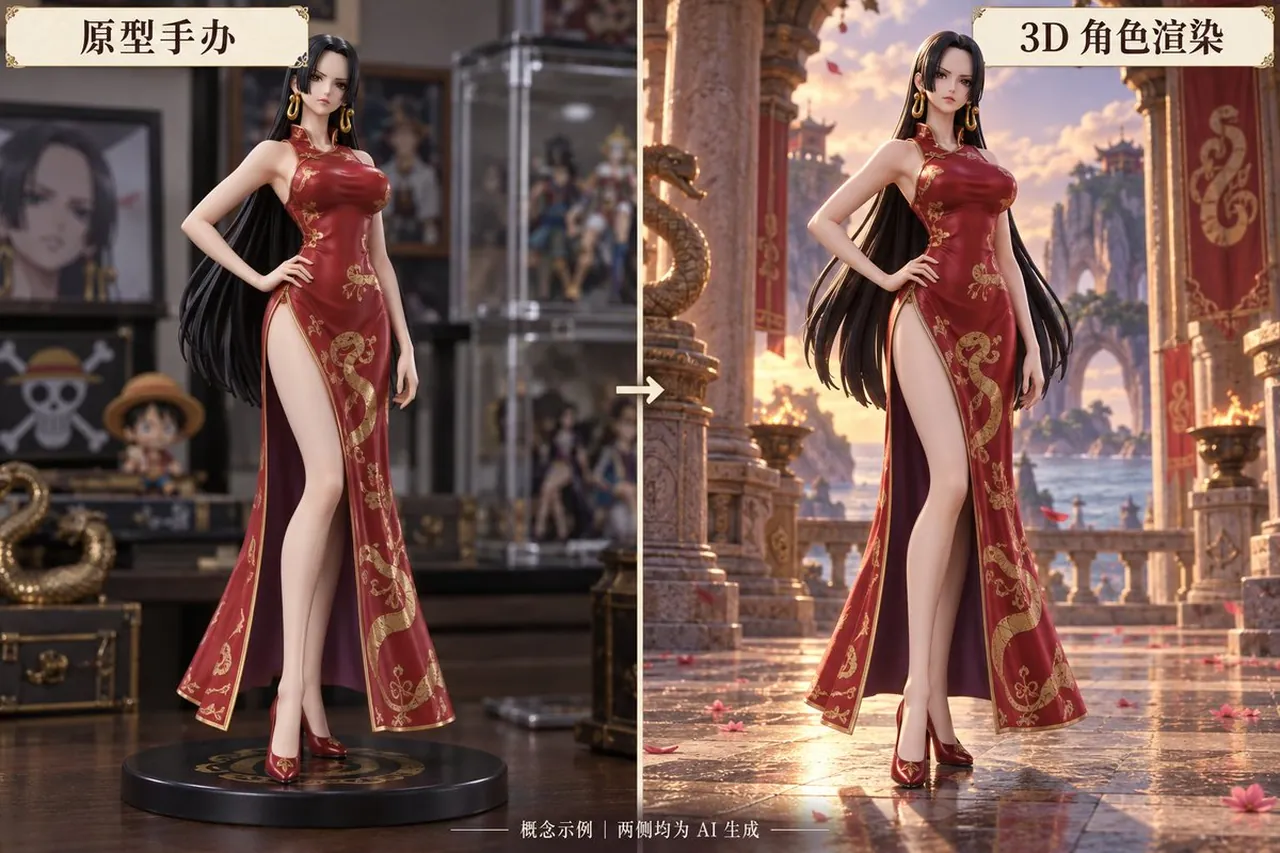 Anime Figure to 3D Character Render