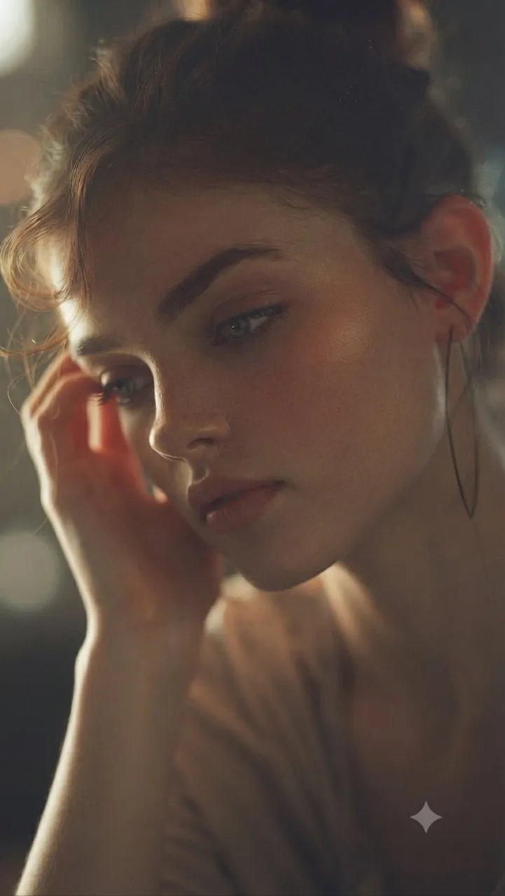 Tender glances in golden light.