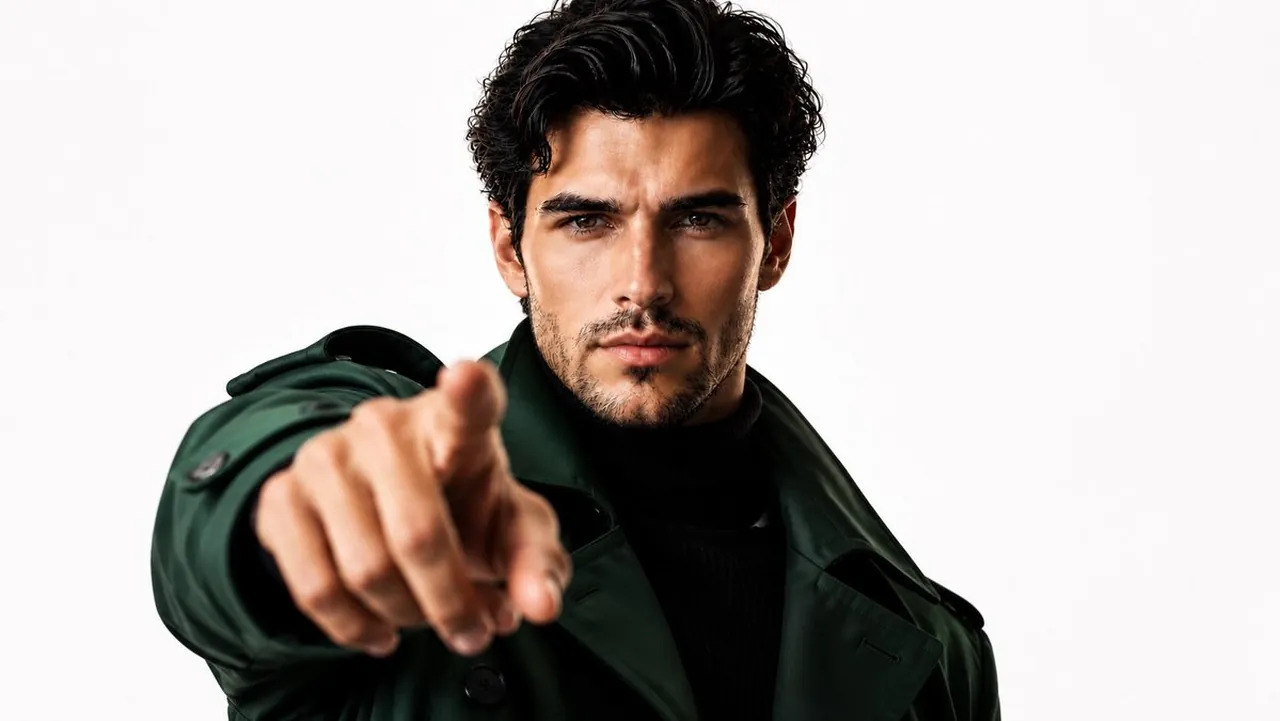 Emerald Trench Coat Forced Perspective Fashion Portrait