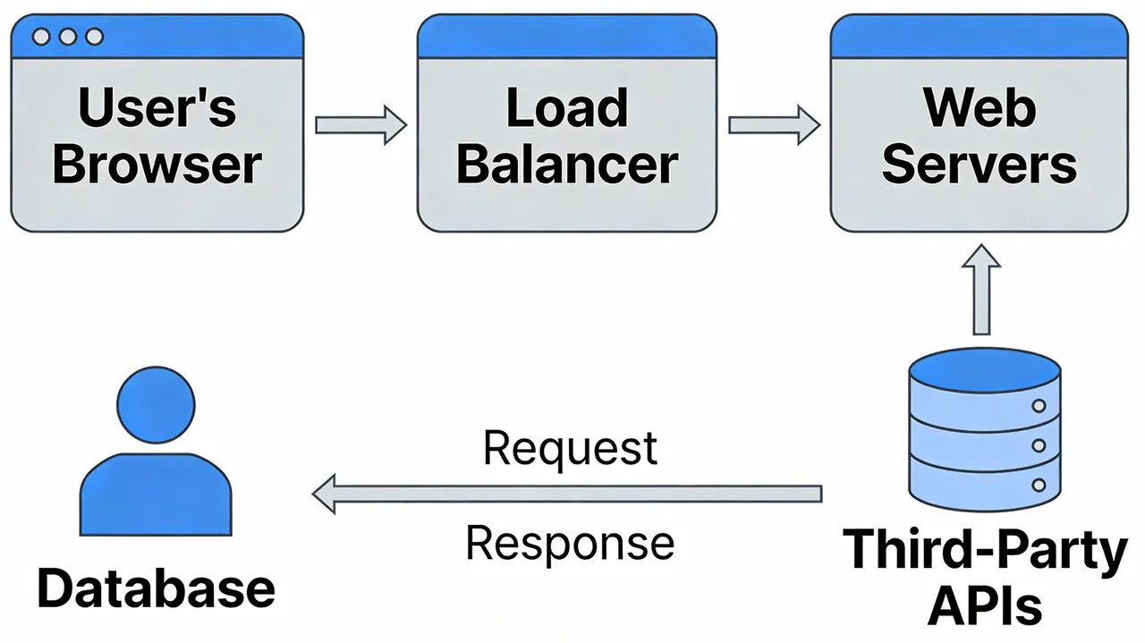 Systemarchitekturdiagramm für Webanwendungen