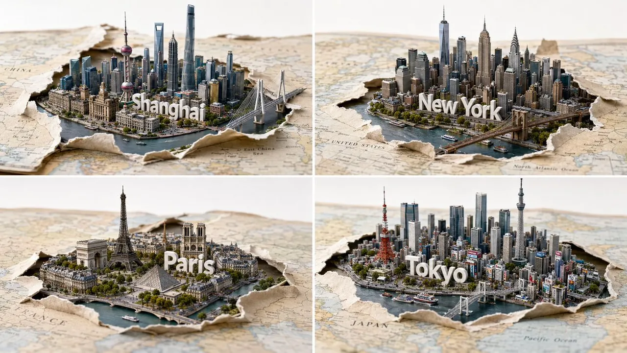 4 famous cities visualized with GPT Image 2.