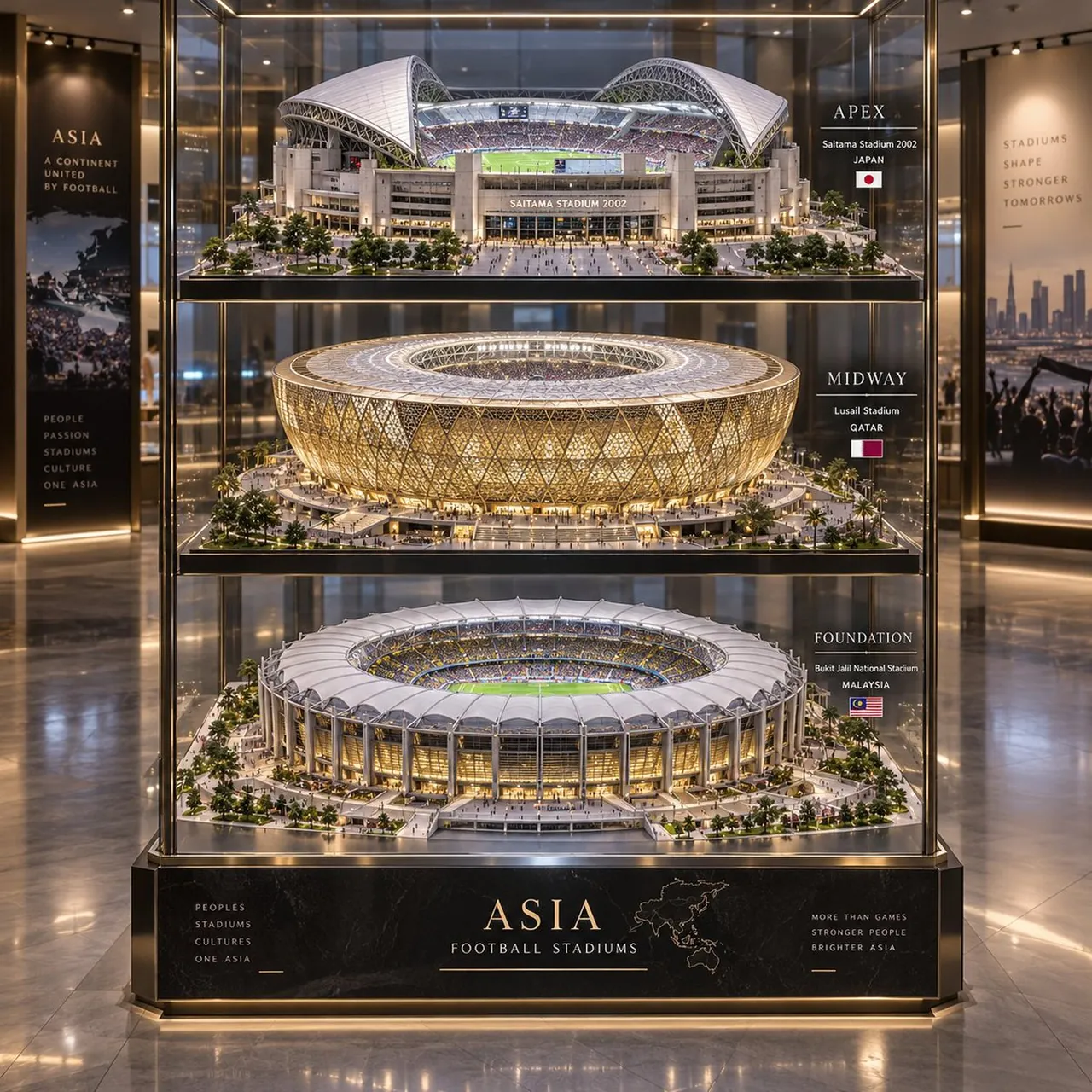 Asian Stadium Architectural Visualization