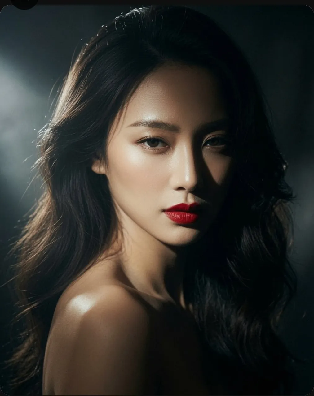 Radiant beauty in dramatic light.