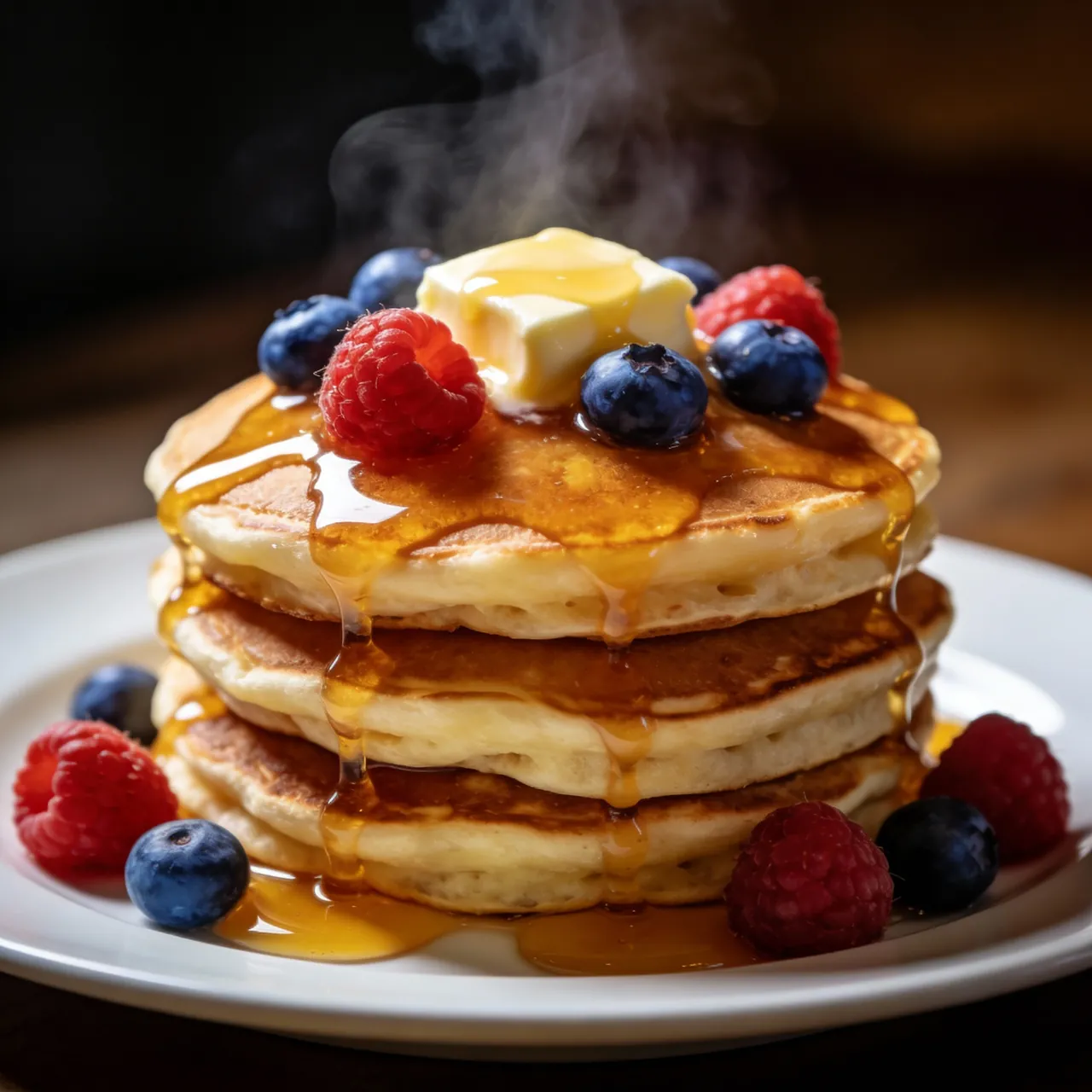Appetitlicher Stapel fluffiger Pfannkuchen