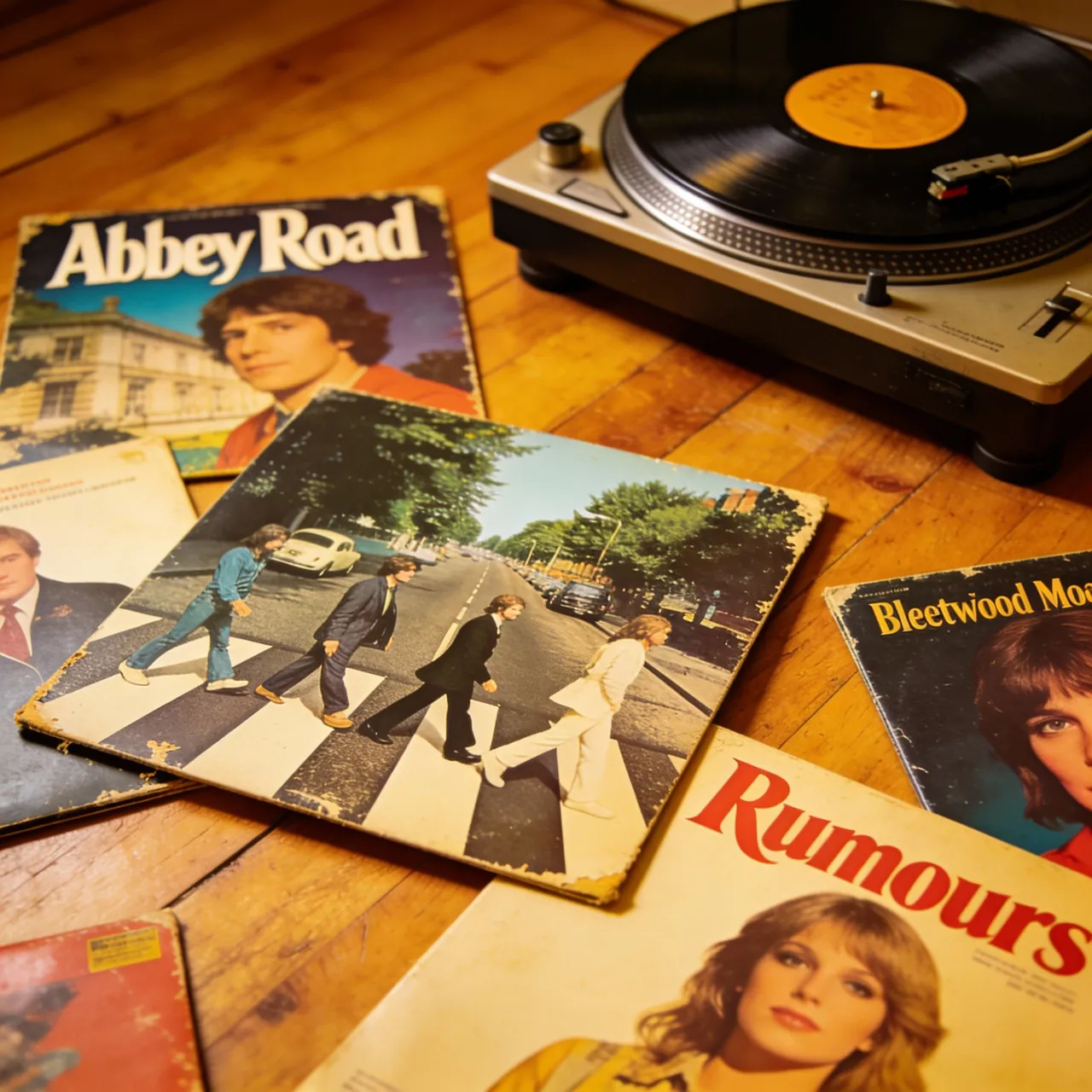 Sammlung Vintage-Schallplatten