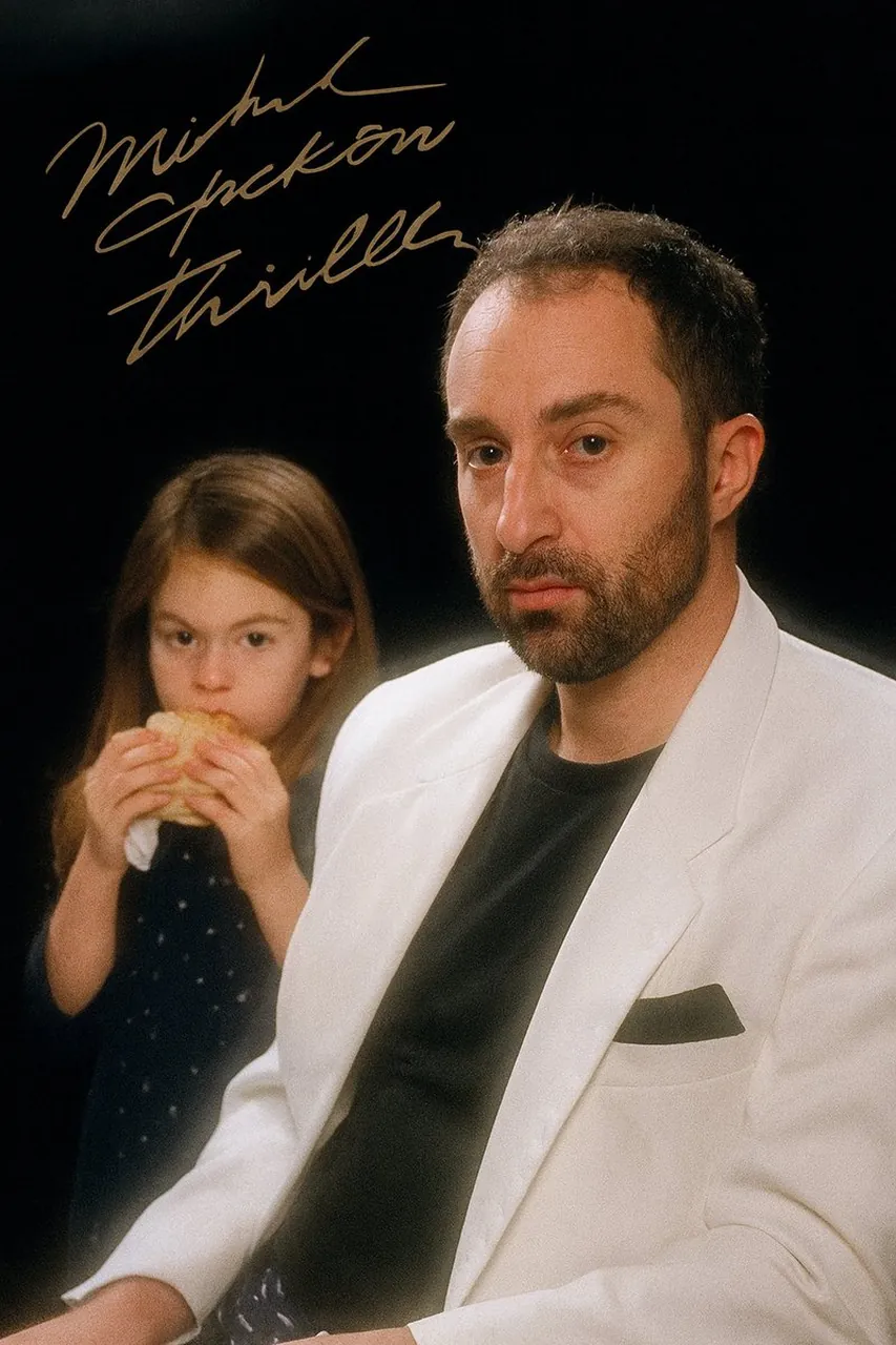 Porträt im Stil des Thriller-Albumcovers