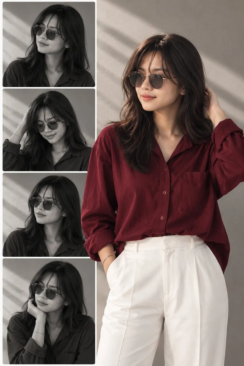 Natural Editorial Fashion Collage