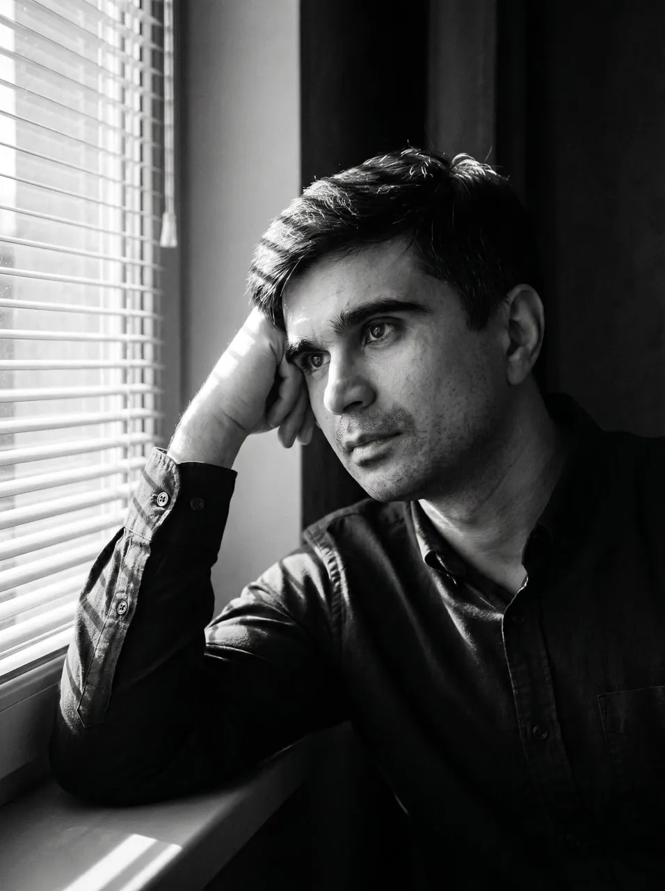 Moody Black and White Portrait