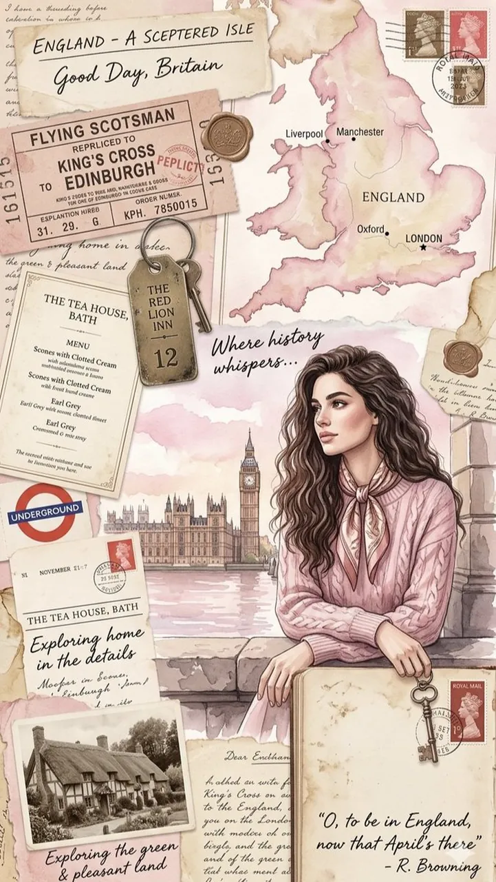 Vintage England Travel Scrapbook