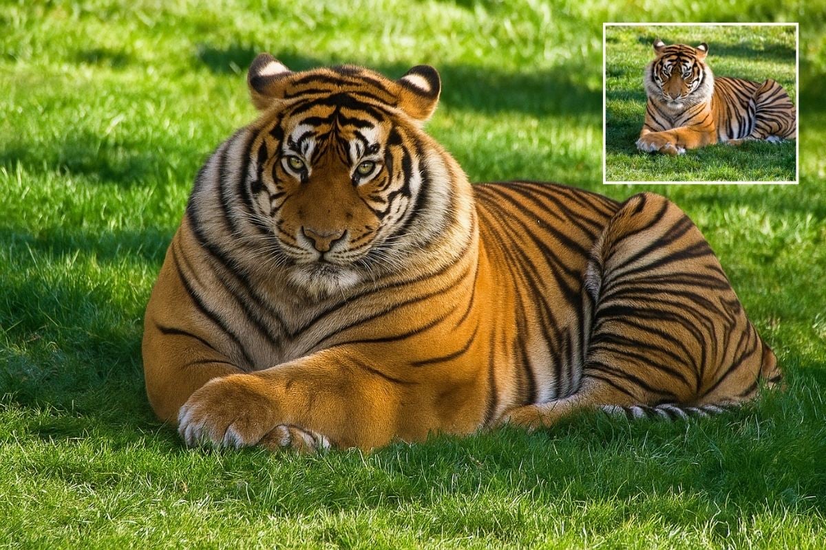Cute animals transformed with weight gain effects showing chubby pets