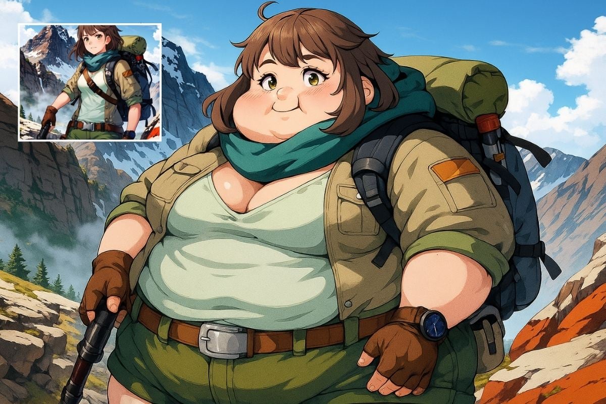 Anime characters with adorable weight gain transformations