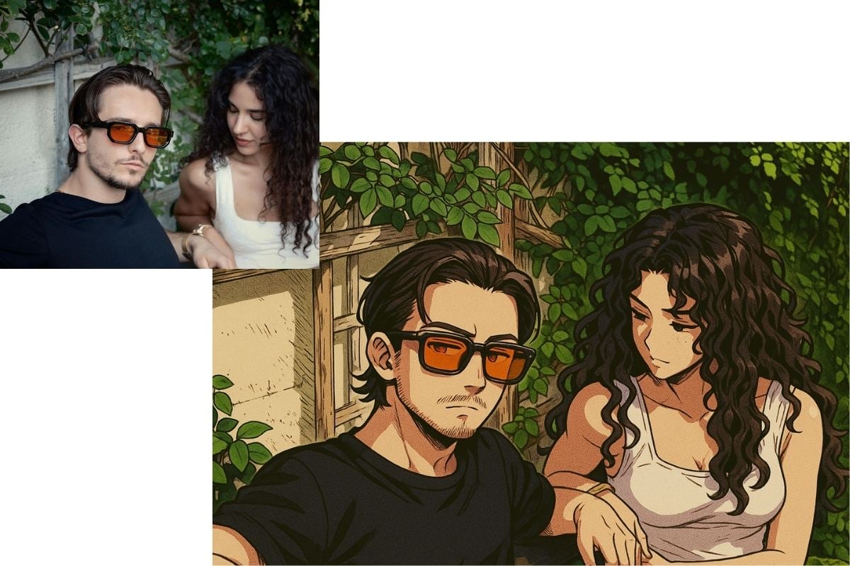 AI-generated manga portrait showing professional anime art style without requiring drawing skills