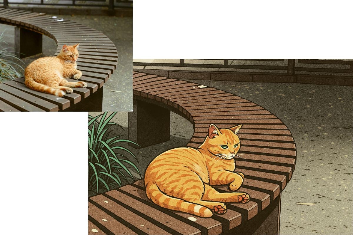 Cute pets transformed into adorable manga-style characters with anime features and expressions