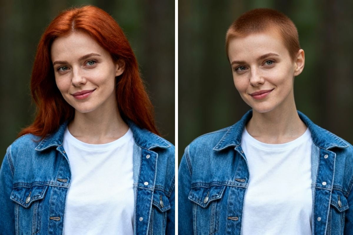 Exploring multiple buzz cut styles with an AI generator