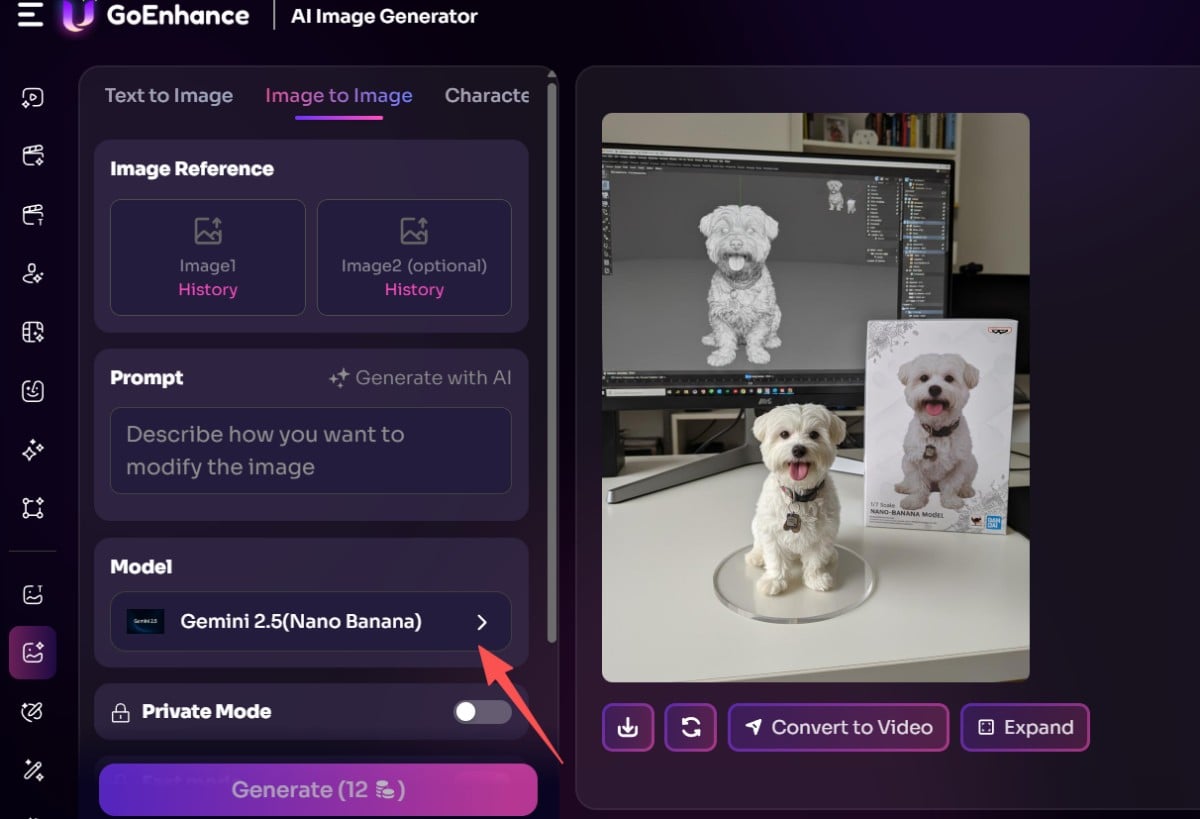 nano banana image models on goenhance ai