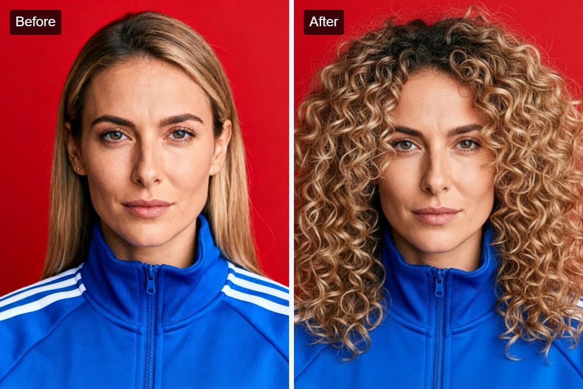 Instant transformation with curly hair filter app