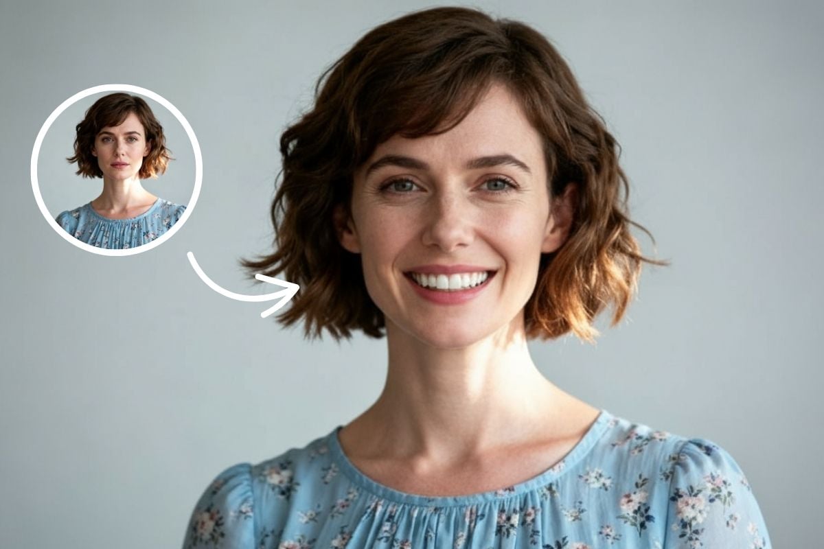 Generador avanzado de sonrisas con IA creando una sonrisa natural