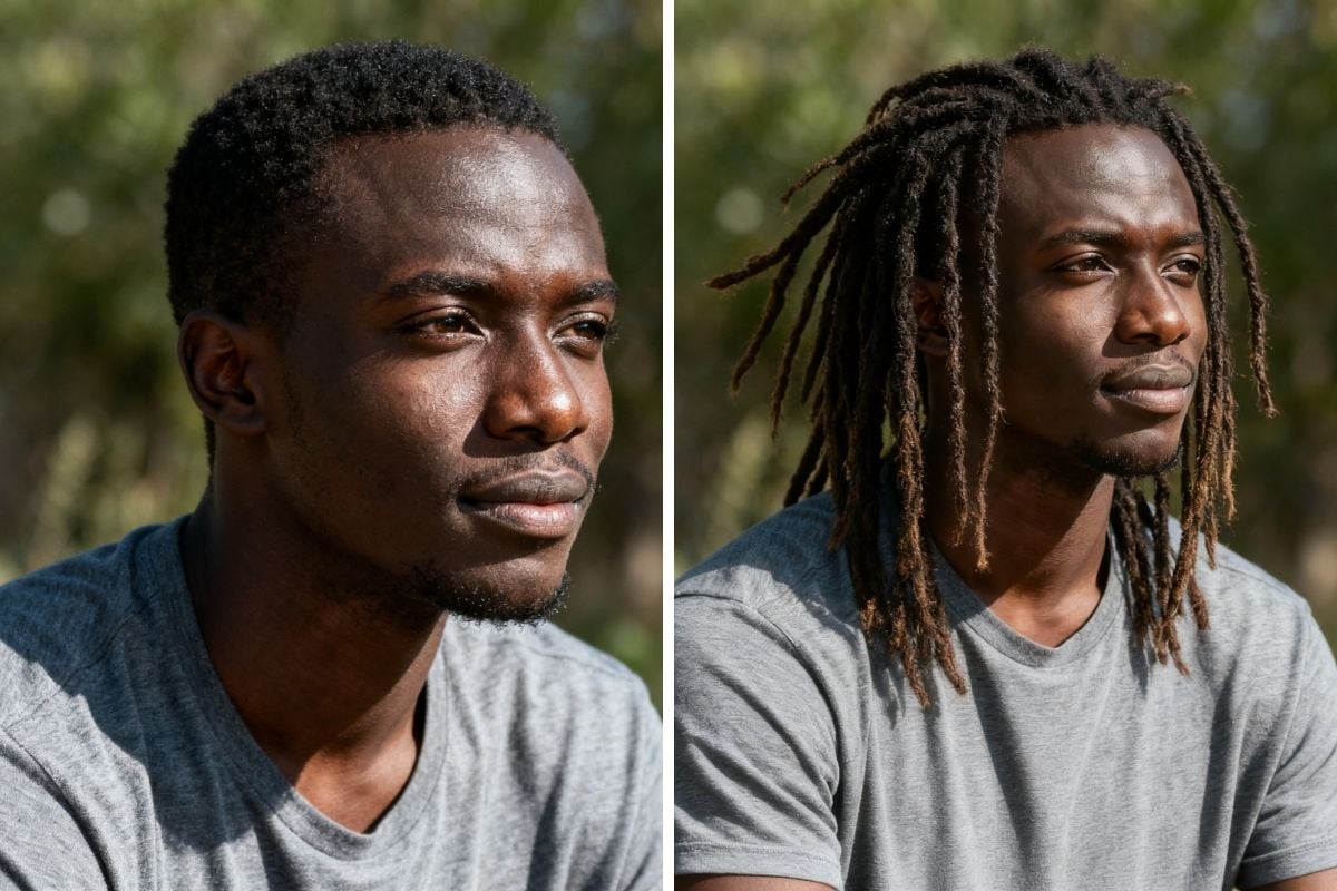 AI dreads showing a person with dreadlocks