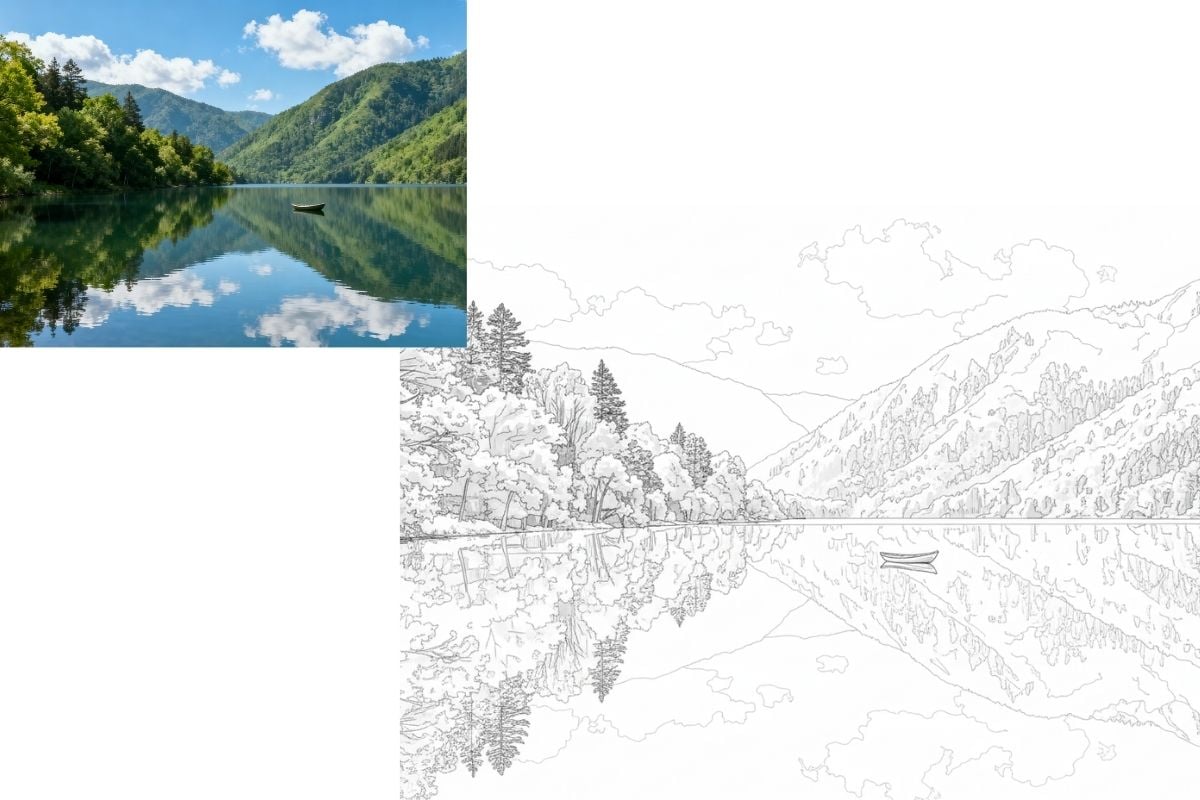 Technical illustration created from a photo