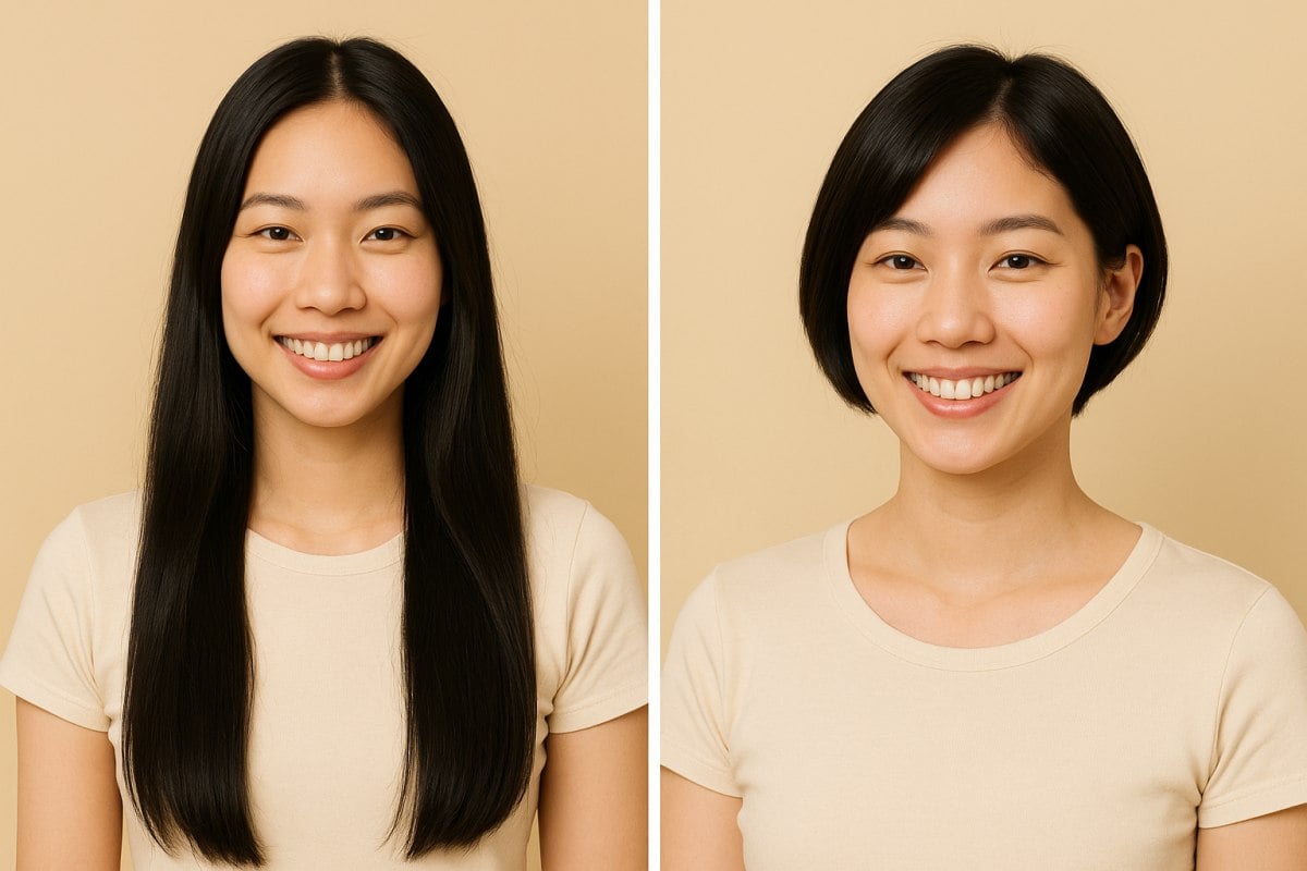 사실적인 단발머리 시뮬레이터