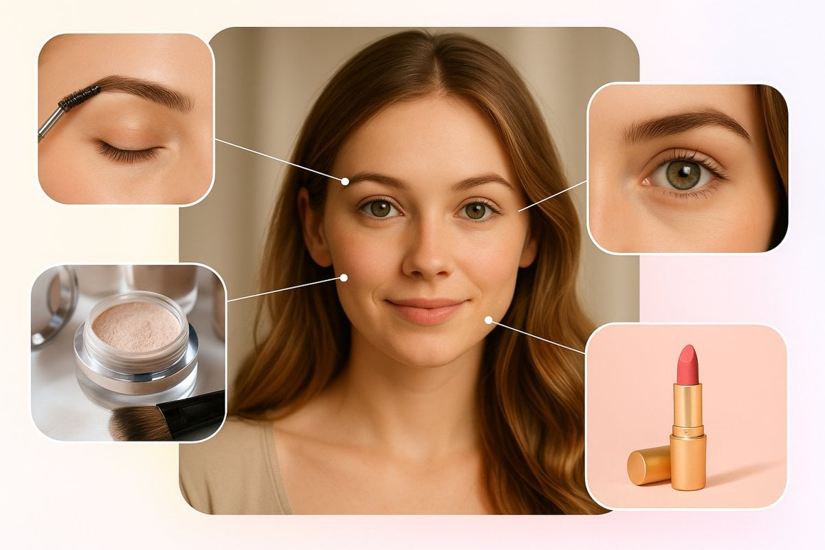 One-click natural makeup transformation