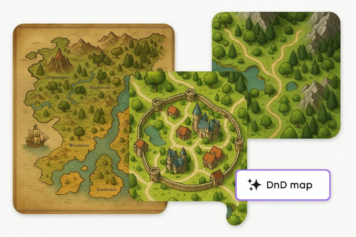 Diverse Artistic Styles for DnD Maps