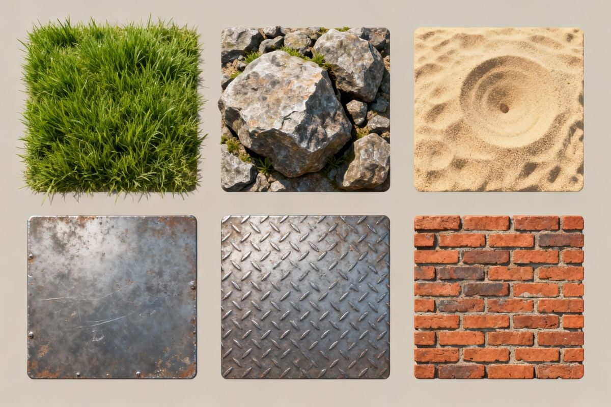 Texturas sin costuras generadas con IA para entornos de juego