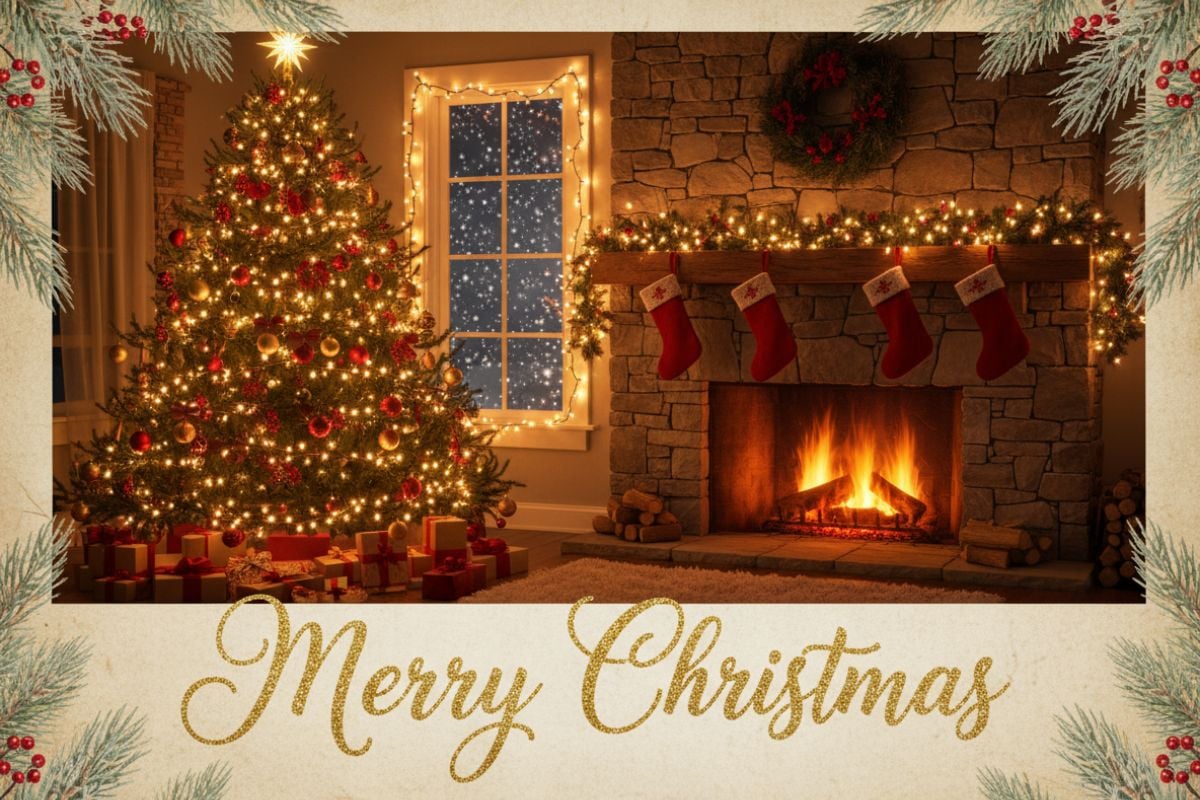 Classic Cozy Christmas Card