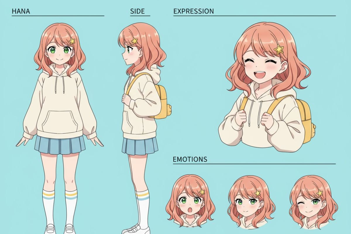 Cartoon mascot character generated