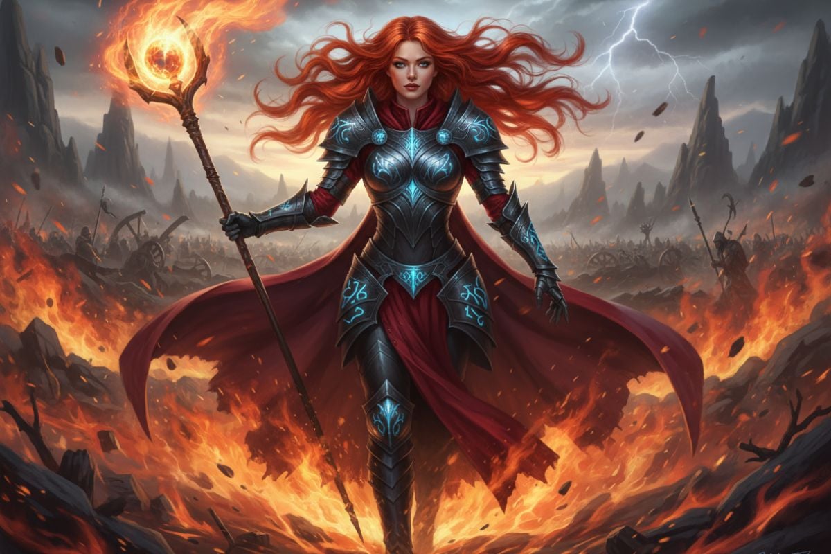 Fantasy elf mage character visualized