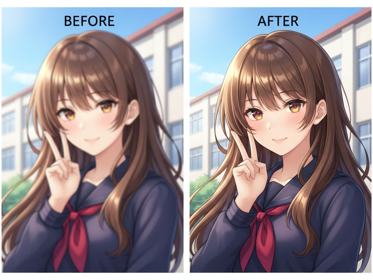 Escalador de video de anime con IA en acción