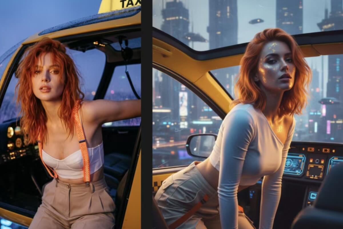 Multi-image fusion into a coherent scene