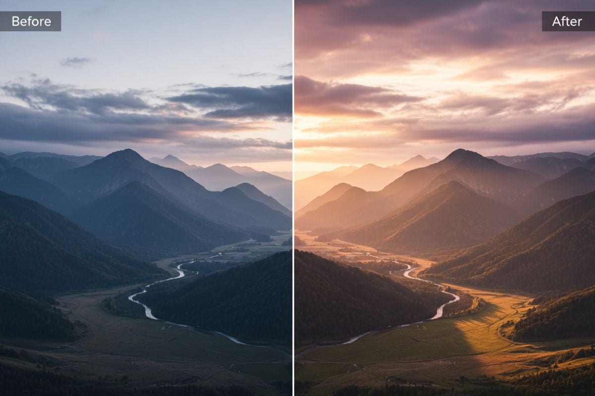 Online Photo Color Correction Interface