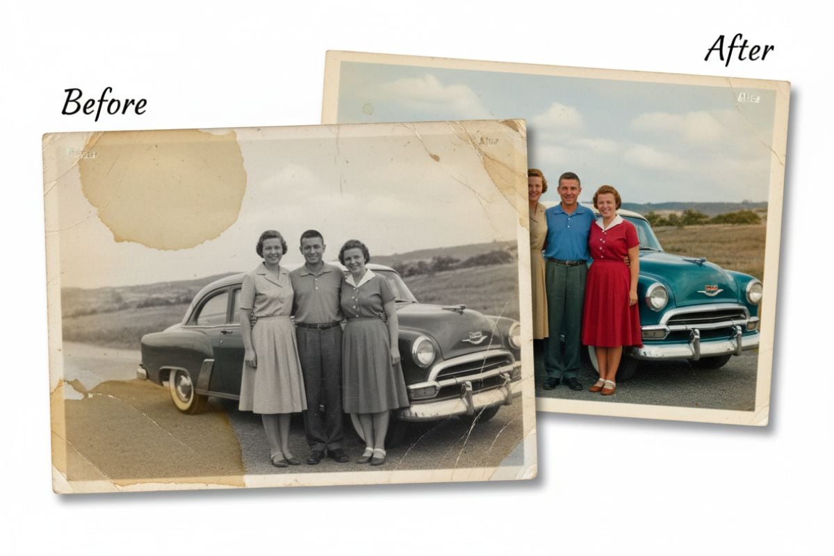 AI Photo Repair Tool for restoration pic