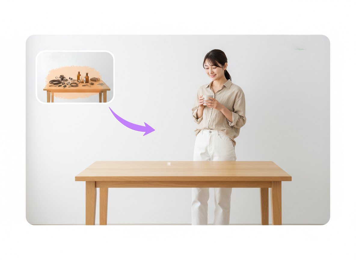 AI removing text from an image