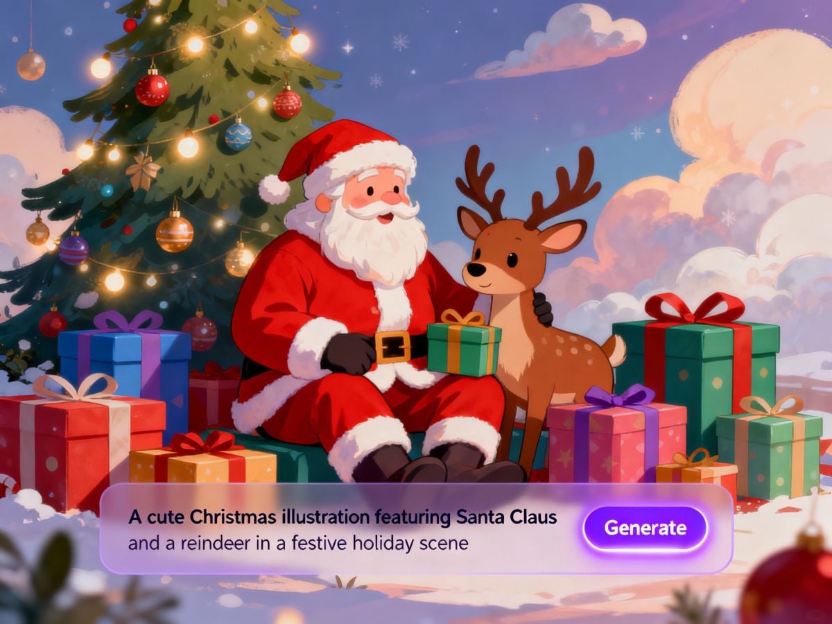 AI Christmas wallpaper simply generated from text prompts.
