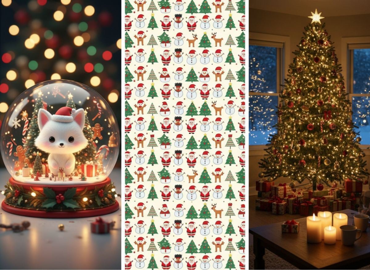 AI Christmas Wallpaper versatile applications.
