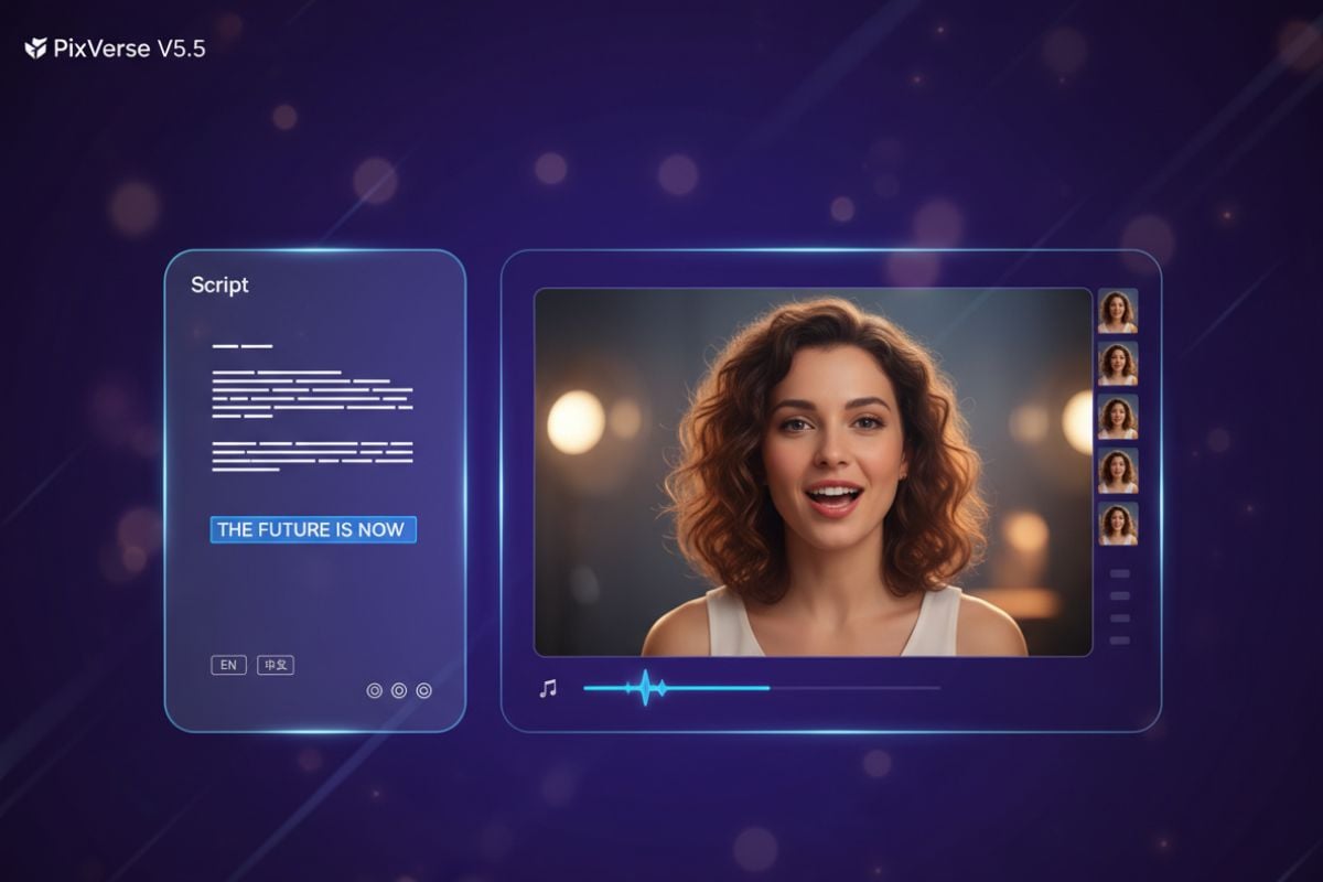Demostración de generación audiovisual con PixVerse V5.5