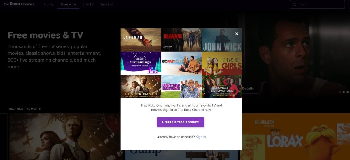 The Roku Channel for fmovie alternative